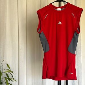 Adidas red/gray shirt
